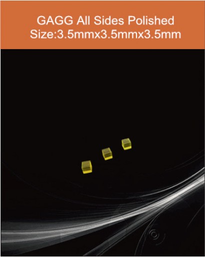 GAGG Ce scintillation crystal, GAGG Ce scintillator, GAGG Ce Crystal,   Ce:Gd3Al2Ga3O12 crystal,3.5x3.5x3.5mm